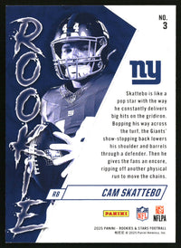Cam Skattebo 2025 Panini Rookies & Stars #3 Rookie Exclusive