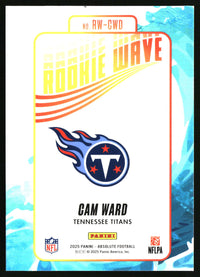 Cam Ward 2025 Panini Absolute #RW-CWD Rookie Wave