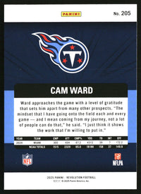 Cam Ward 2025 Panini Revolution #205 RC