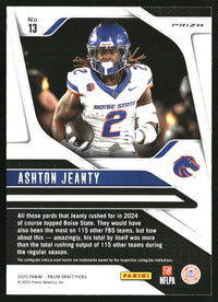 Ashton Jeanty 2025 Panini Prizm Draft Picks #13 Prizms Purple Wave