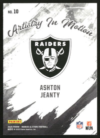 Ashton Jeanty 2025 Panini Rookies & Stars #10 Artistry in Motion
