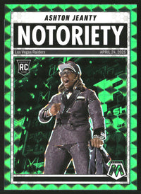 Ashton Jeanty 2025 Panini Mosaic #18 Notoriety Mosaic Green