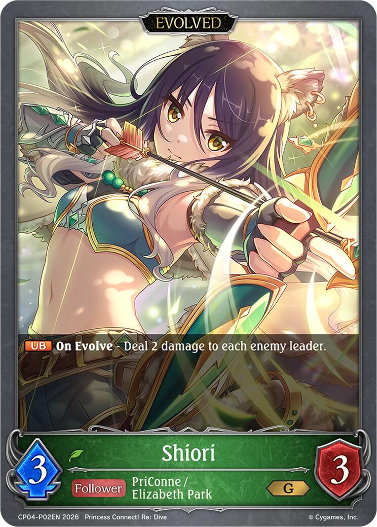 Shiori (Evolved) - P02EN (Foil) (CP04-P02EN) [Princess Connect! Re: Dive]
