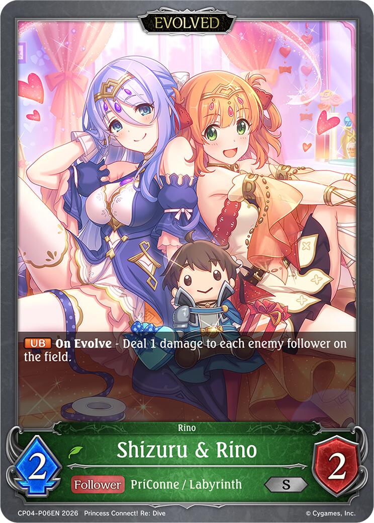 Shizuru & Rino (Evolved) - P06EN (Foil) (CP04-P06EN) [Princess Connect! Re: Dive]