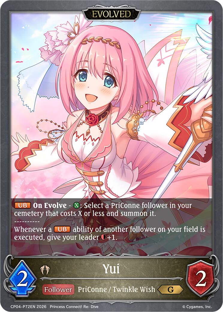 Yui (Evolved) - P72EN (Foil) (CP04-P72EN) [Princess Connect! Re: Dive]