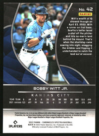 Bobby Witt Jr. 2022 Panini Chronicles #42 Spectra