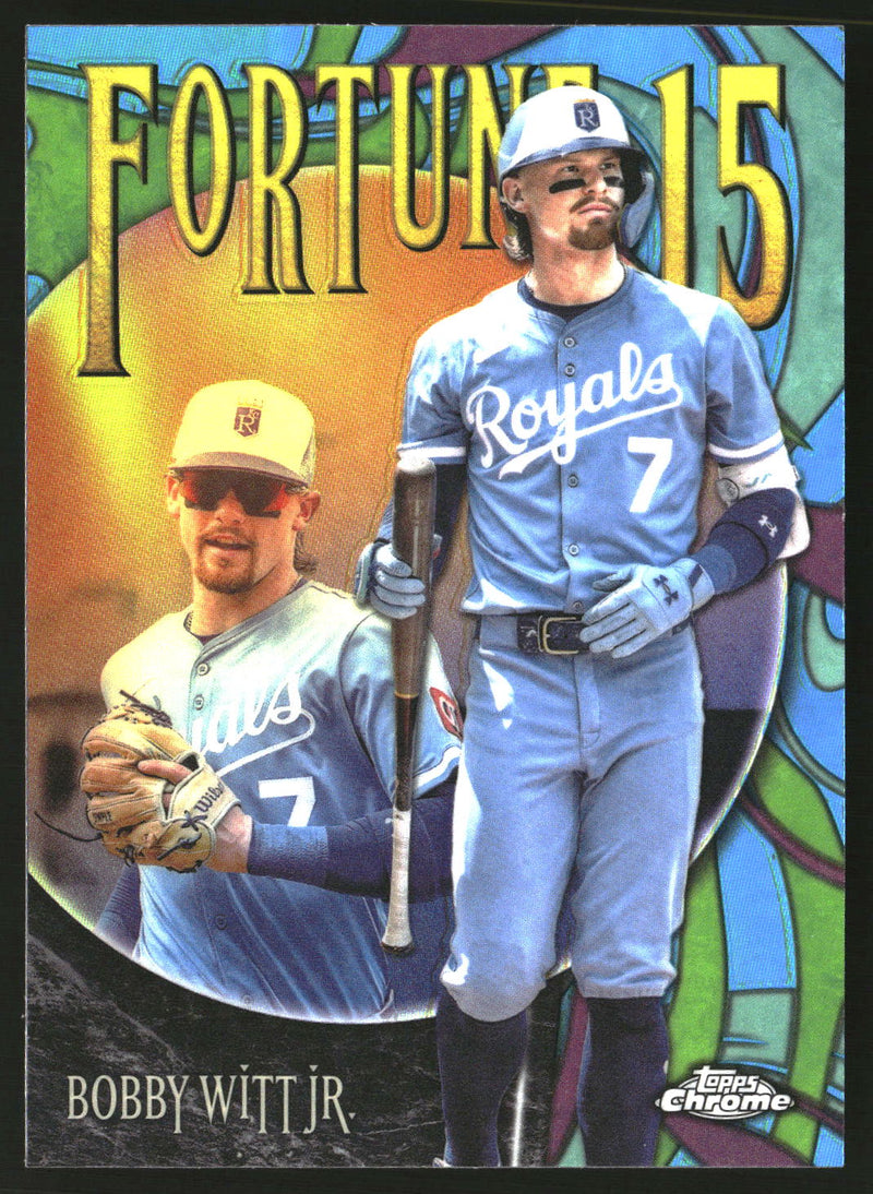 Bobby Witt Jr. 2025 Topps Chrome Update #F15-2 Fortune 15