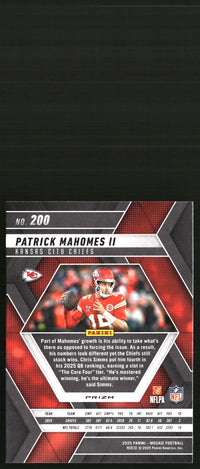 Patrick Mahomes II 2025 Panini Mosaic #200 Mosaic Camo Pink