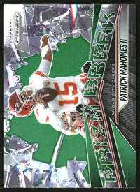 Patrick Mahomes II 2025 Panini Prizm #8 Prizm Break Green
