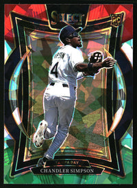 Chandler Simpson 2025 Panini Select #65 Red and Green Ice Prizms