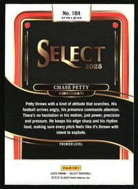 Chase Petty 2025 Panini Select #184 Red and Green Ice Prizms