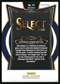 George Lombard Jr. 2025 Panini Select #74 Red and Green Ice Prizms
