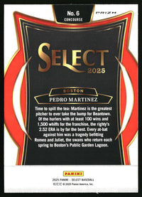 Pedro Martinez 2025 Panini Select #6 Red and Green Ice Prizms