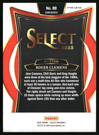 Roger Clemens 2025 Panini Select #88 Red and Green Ice Prizms