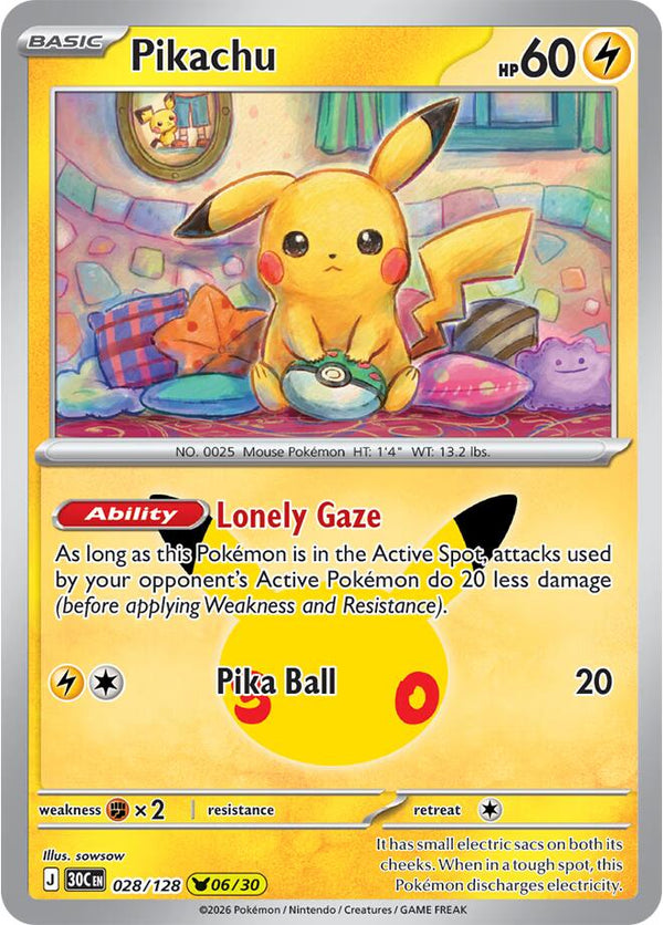 Pikachu (028/128) [Mega Evolution: 30th Celebration]