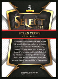 Dylan Crews 2025 Panini Select #22 Select Throwback