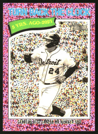 Miguel Cabrera 2026 Topps Heritage #333 Chrome Pink Sparkle Refractors