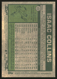 Isaac Collins 2026 Topps Heritage #102 Chrome Pink Sparkle Refractors