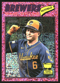 Isaac Collins 2026 Topps Heritage #102 Chrome Pink Sparkle Refractors
