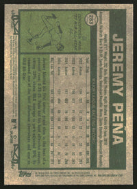 Jeremy Peña 2026 Topps Heritage #283 Chrome Pink Sparkle Refractors