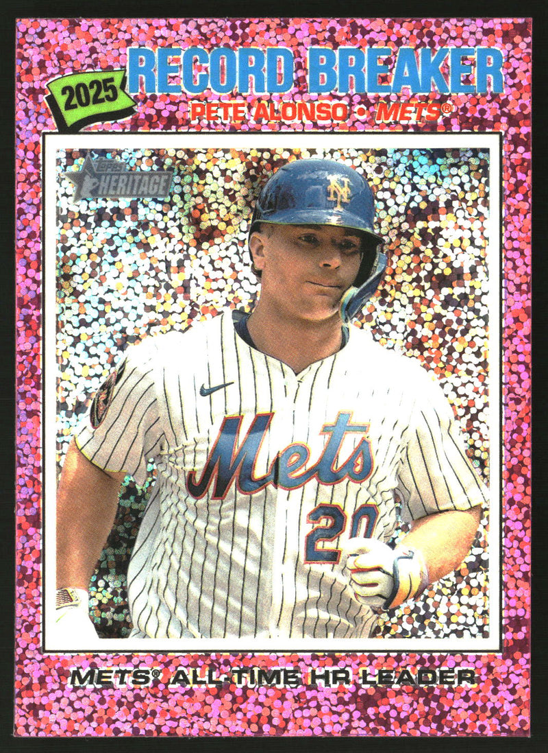 Pete Alonso 2026 Topps Heritage #232 Chrome Pink Sparkle Refractors