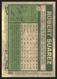 Robert Suarez 2026 Topps Heritage #174 Chrome Pink Sparkle Refractors