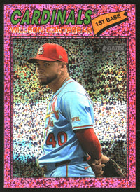 Willson Contreras 2026 Topps Heritage #156 Chrome Pink Sparkle Refractors