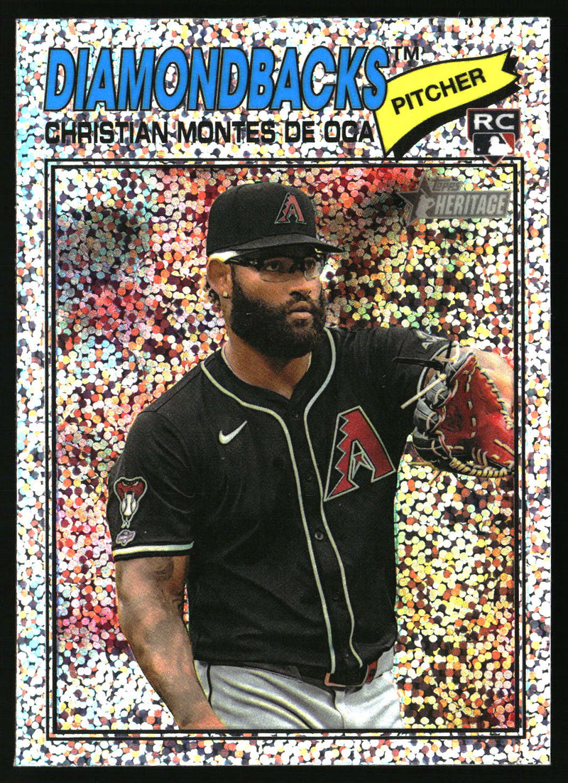 Christian Montes De Oca 2026 Topps Heritage #205 Silver Sparkle Refractors RC