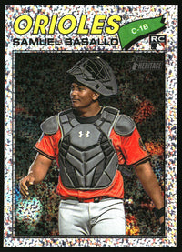 Samuel Basallo 2026 Topps Heritage #175 Chrome Silver Sparkle Refractors RC
