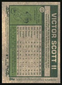 Victor Scott II 2026 Topps Heritage #318 Chrome Silver Sparkle Refractors