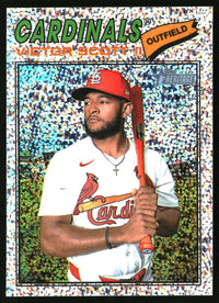 Victor Scott II 2026 Topps Heritage #318 Chrome Silver Sparkle Refractors