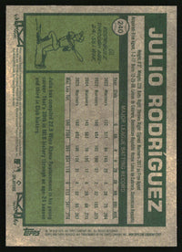 Julio Rodríguez 2026 Topps Heritage #240 Chrome Silver Sparkle Refractors