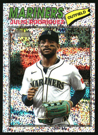 Julio Rodríguez 2026 Topps Heritage #240 Chrome Silver Sparkle Refractors