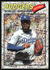 Teoscar Hernández 2026 Topps Heritage #93 Chrome Silver Sparkle Refractors