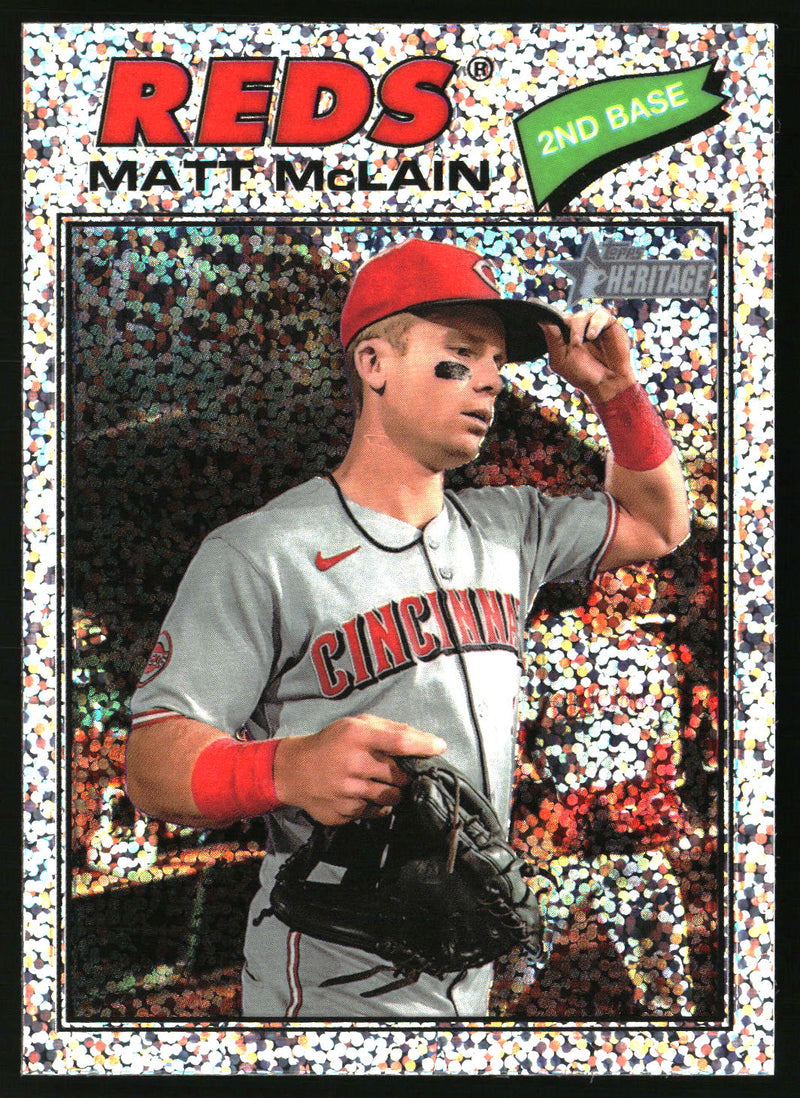 Matt McLain 2026 Topps Heritage #252 Chrome Silver Sparkle Refractors