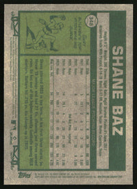 Shane Baz 2026 Topps Heritage #348 Chrome Silver Sparkle Refractors