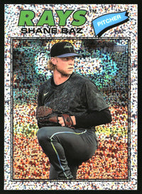 Shane Baz 2026 Topps Heritage #348 Chrome Silver Sparkle Refractors