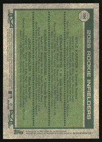 2026 Rookie Infielders 2026 Topps Heritage #394 Chrome Silver Sparkle Refractors