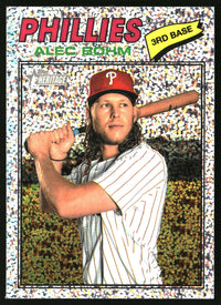 Alec Bohm 2026 Topps Heritage #81 Chrome Silver Sparkle Refractors