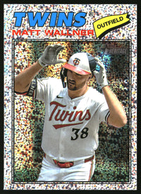 Matt Wallner 2026 Topps Heritage #319 Chrome Silver Sparkle Refractors
