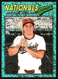 Jacob Young 2026 Topps Heritage #279 Chrome Aqua Sparkle Refractors