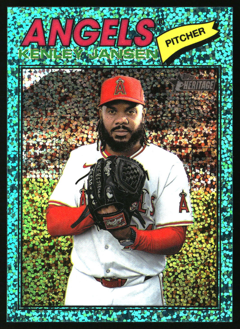 Kenley Jansen 2026 Topps Heritage #229 Chrome Aqua Sparkle Refractors