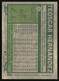 Teoscar Hernández 2026 Topps Heritage #93 Chrome Aqua Sparkle Refractors