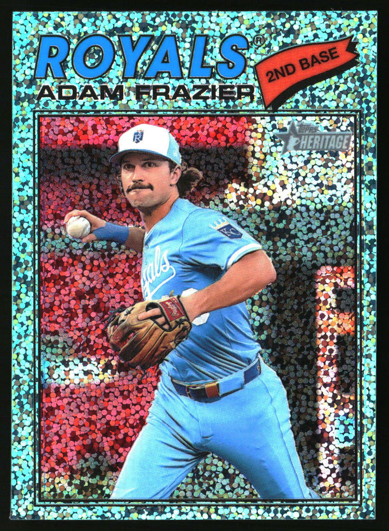 Adam Frazier 2026 Topps Heritage #262 Chrome Aqua Sparkle Refractors