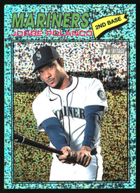 Jorge Polanco 2026 Topps Heritage #135 Chrome Aqua Sparkle Refractors