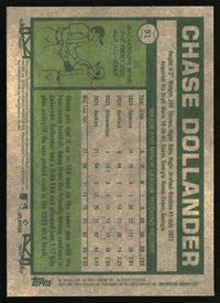 Chase Dollander 2026 Topps Heritage #91 Chrome Aqua Sparkle Refractors