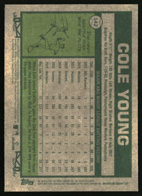 Cole Young 2026 Topps Heritage #142 Chrome Aqua Sparkle Refractors RC