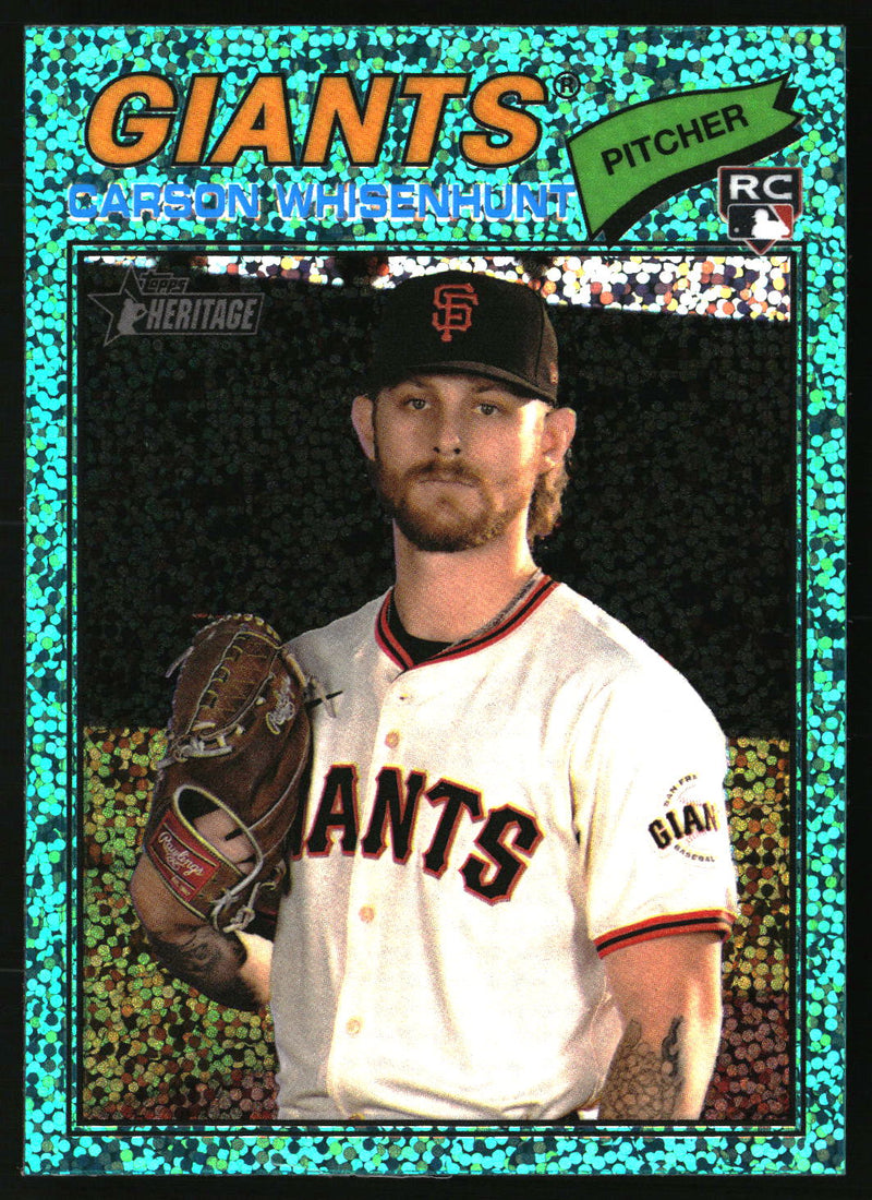 Carson Whisenhunt 2026 Topps Heritage #79 Chrome Aqua Sparkle Refractors RC