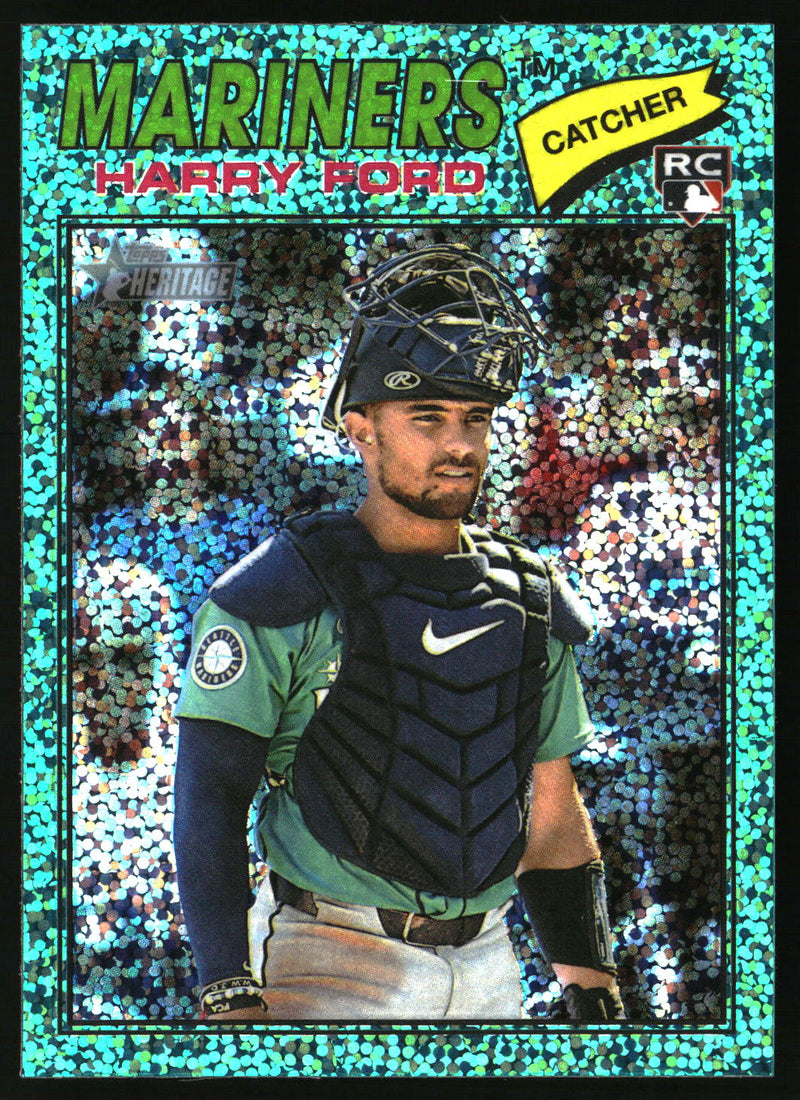 Harry Ford 2026 Topps Heritage #59 Chrome Aqua Sparkle Refractors RC