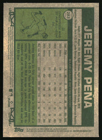 Jeremy Peña 2026 Topps Heritage #283 Chrome Aqua Sparkle Refractors